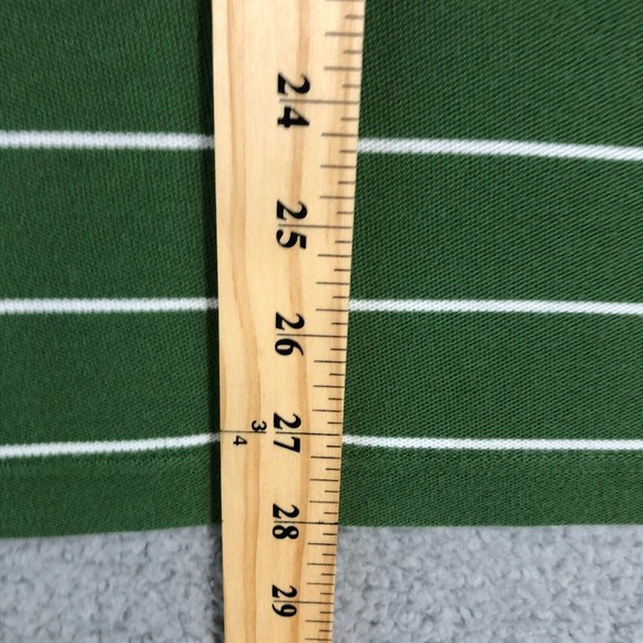 Banana Republic Shirt Mens Large Green Stripped Polo Solid Embroidered Logo - Picture 8 of 9